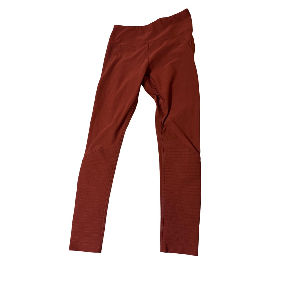 Mondetta Women Leggings Size Medium Rust Red Active Pull On Yoga Gym Pants Biker